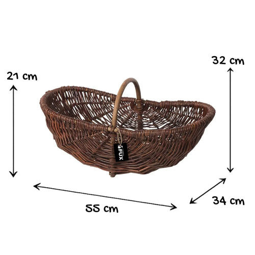 Großer Lagerkorb Weide 55 cm zur Aufbewahrung von Naturmaterialien
