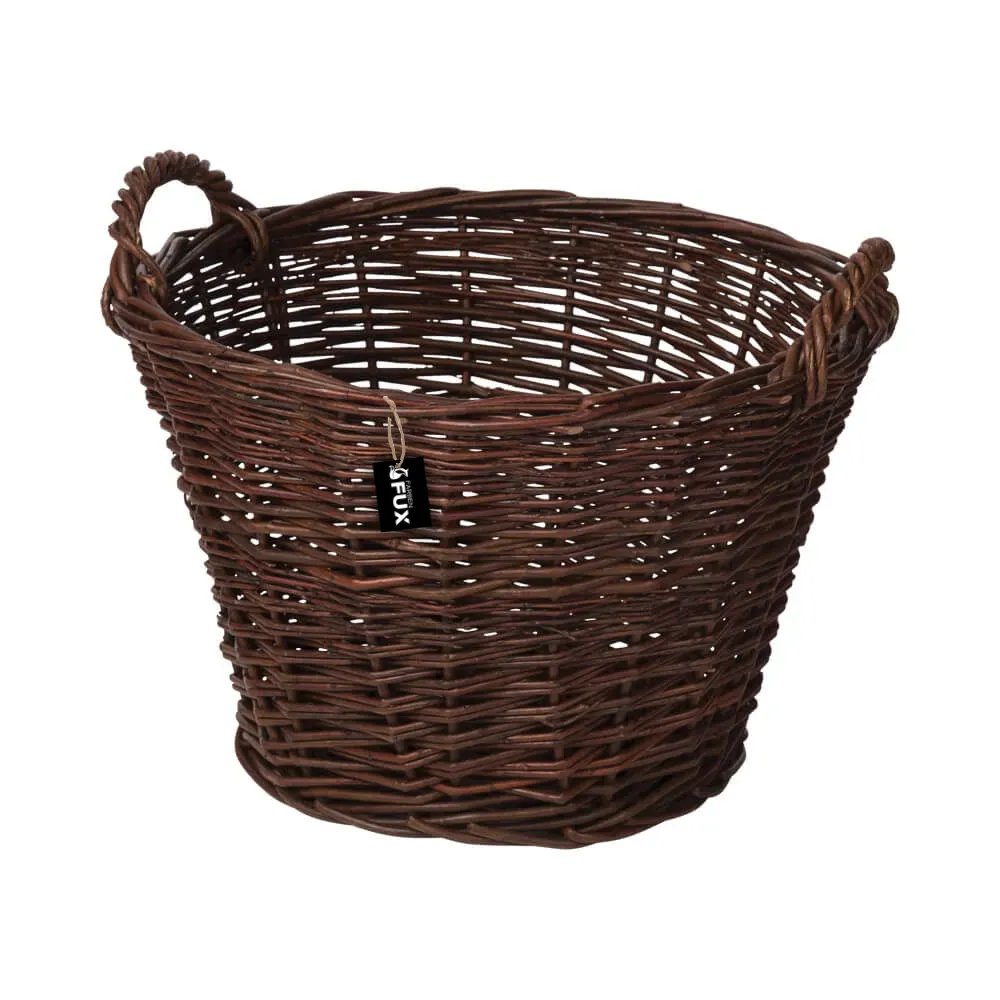 Runde Weidenkiepe 50 cm für Gartenabfall Laub und Heu Transport