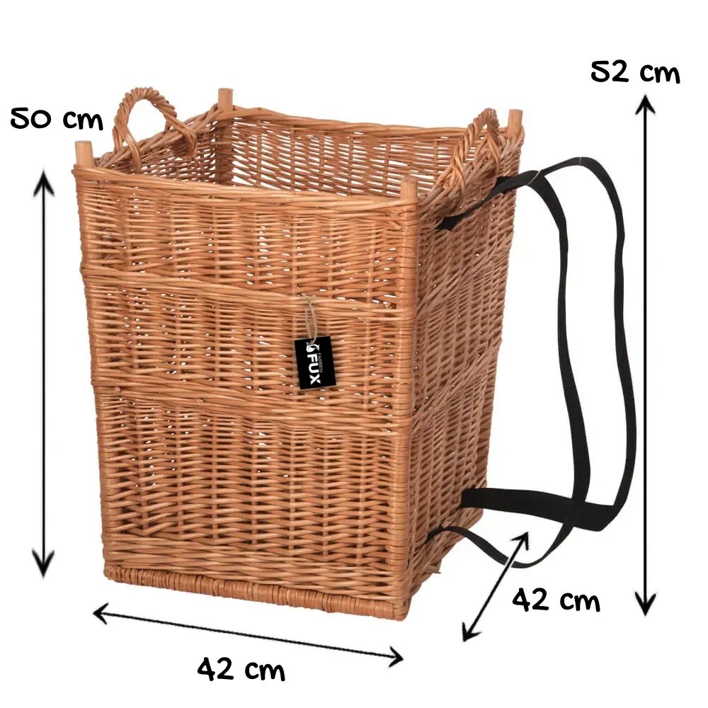 Profi Pilzkraxn Rueckentragekorb Weide 50 cm für grosse Exkursionen