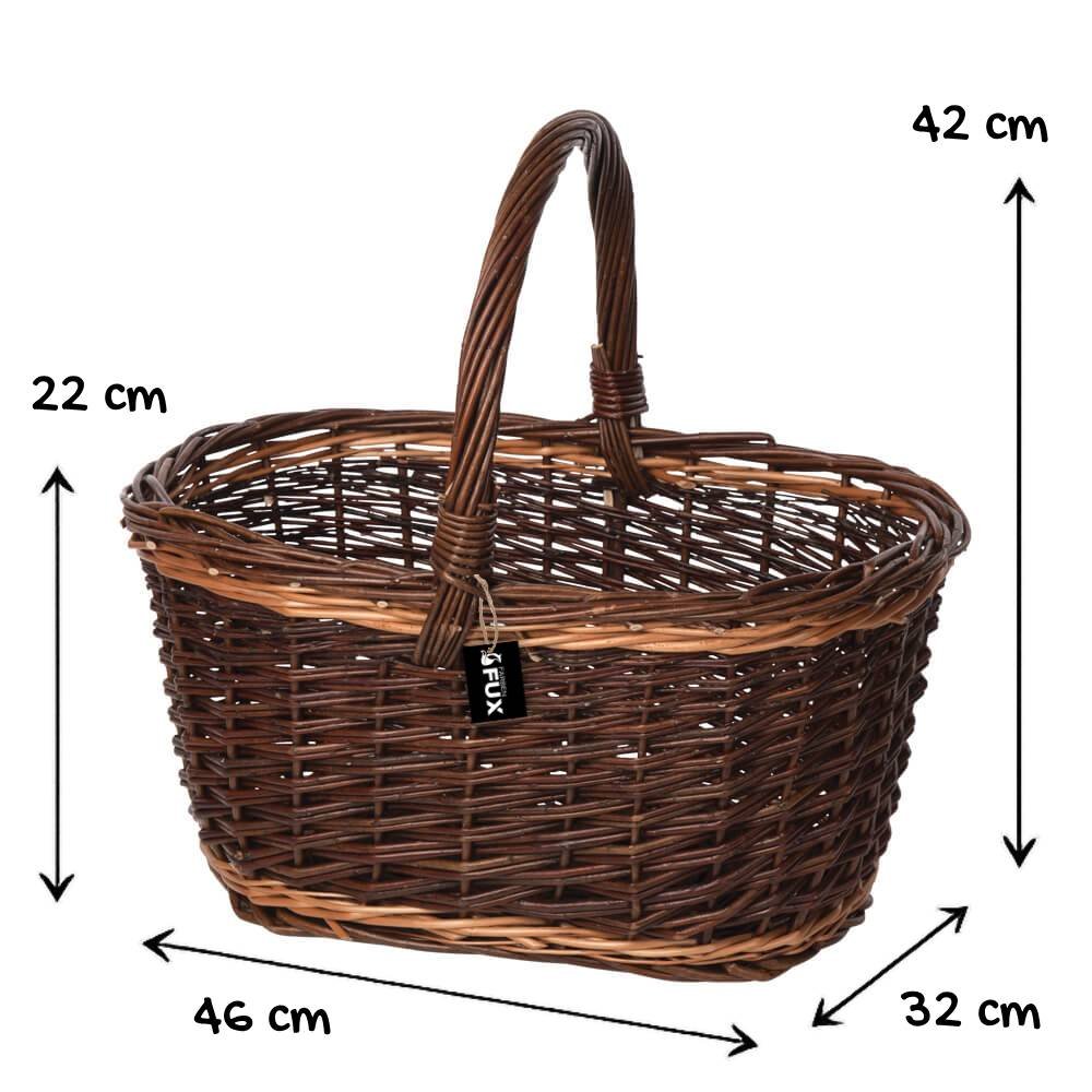 Wald und Wiesenkorb Weide Oval Gruen 46 cm für Naturfreunde
