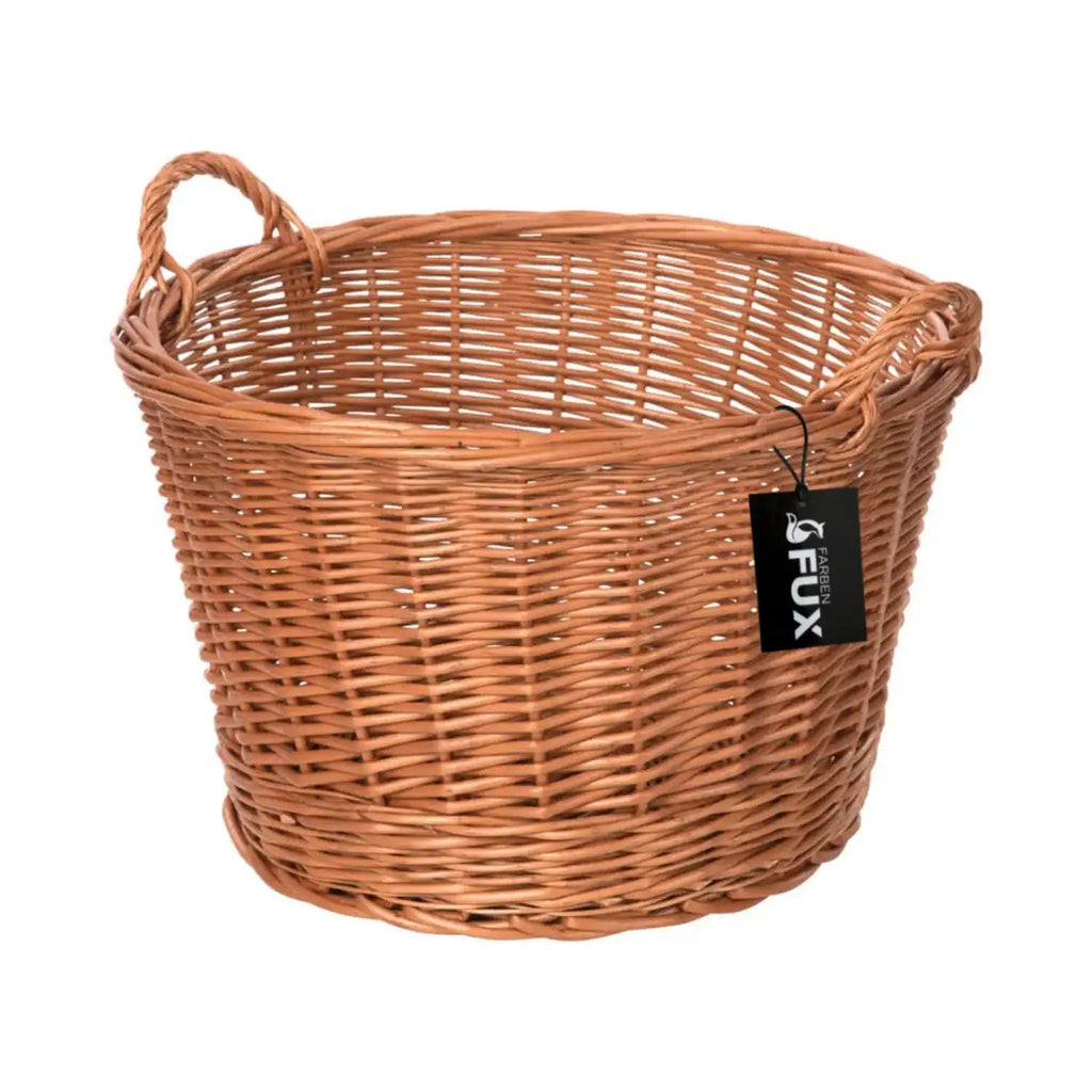 Allzweck Erntekorb Rund 42 cm Weide mit zwei stabilen Seitengriffen