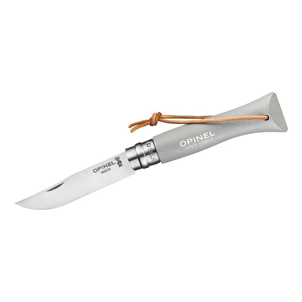 Opinel No 06 Colorama Art Deco Hellgrau | Kompaktes Design-Taschenmesser Edelstahl