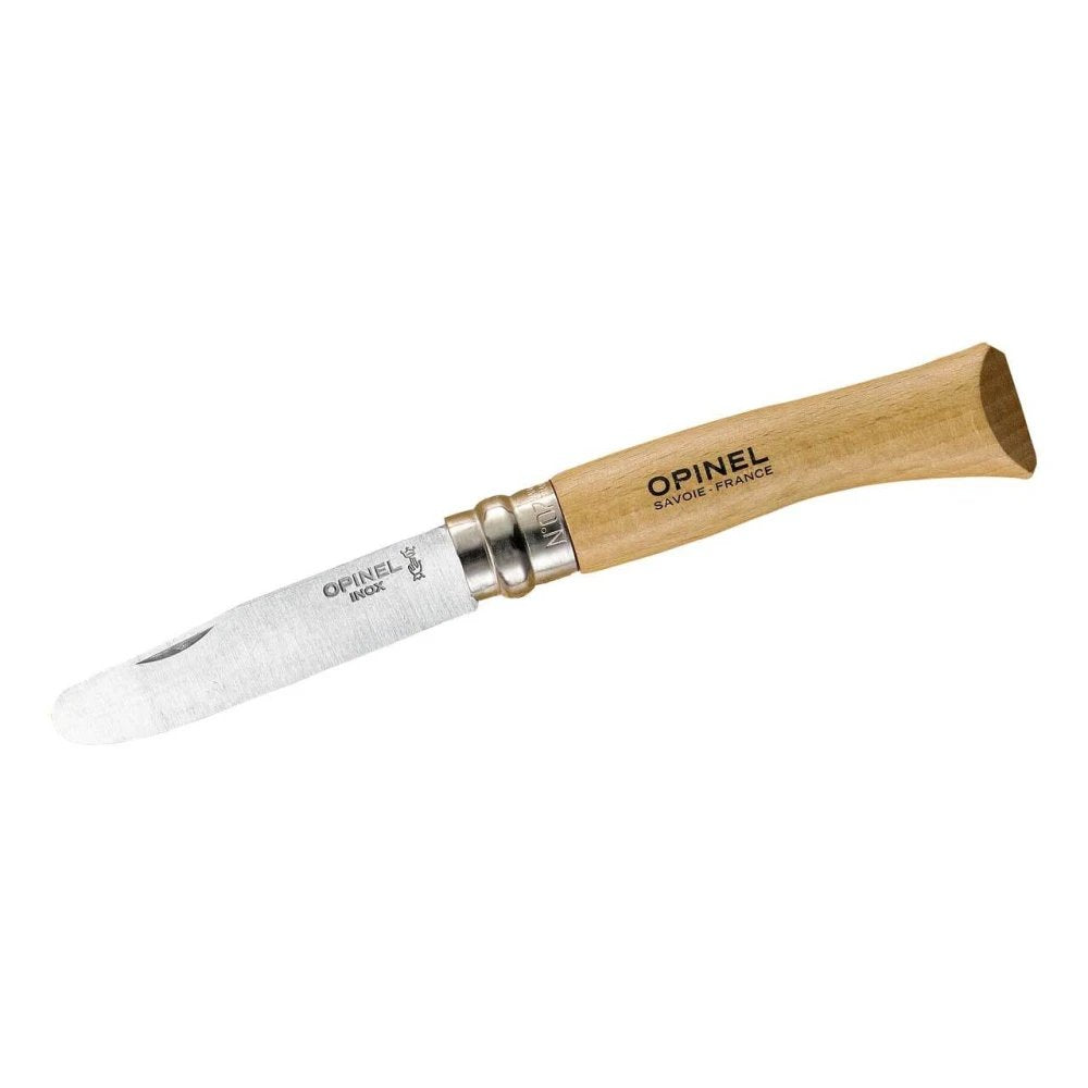 Opinel No 07 Kindermesser Standard Buche | Sicheres Outdoor-Taschenmesser mit abgerundeter Klinge