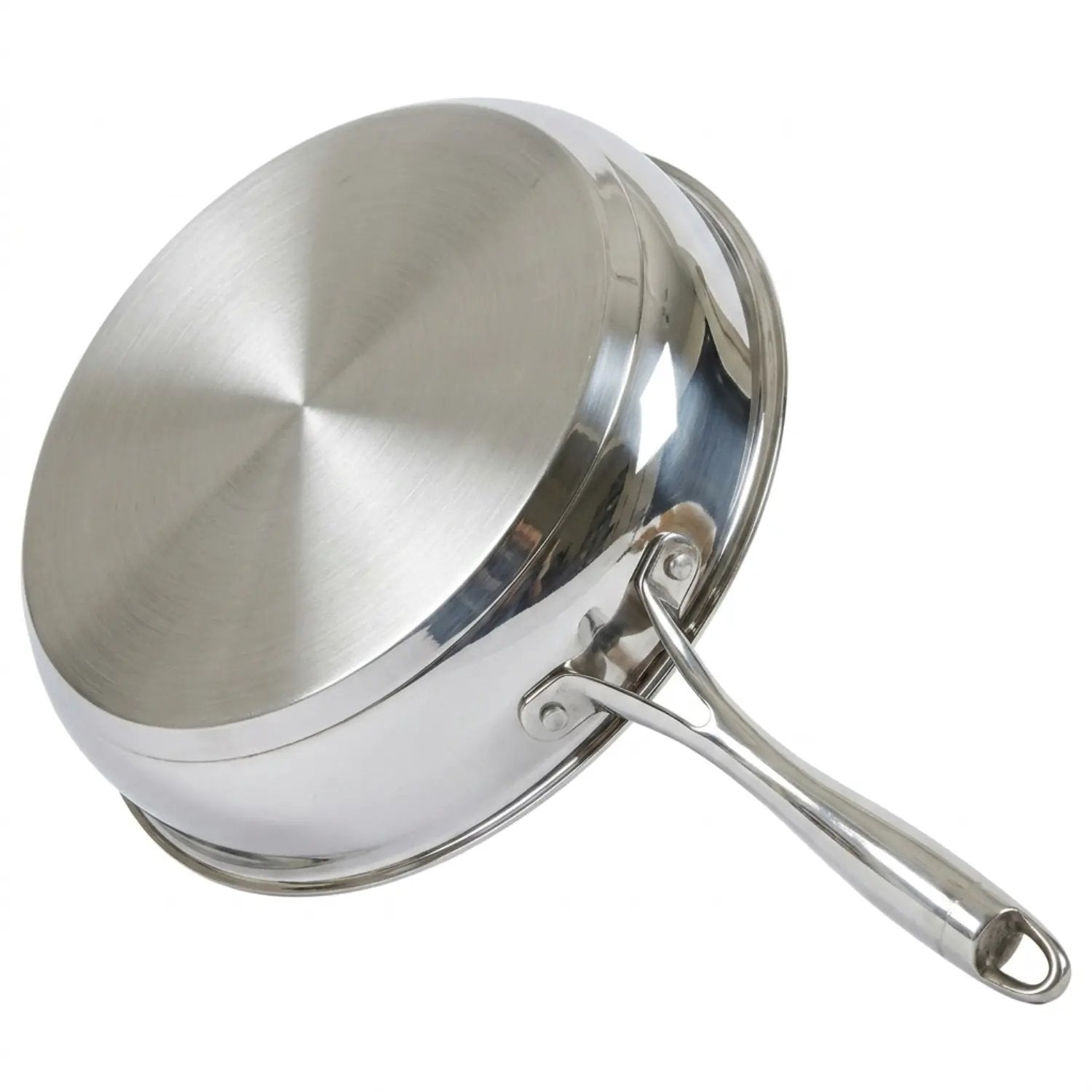 Bratpfanne Edelstahl 28 cm Keramikbeschichtung für Induktion langlebige Antihaft