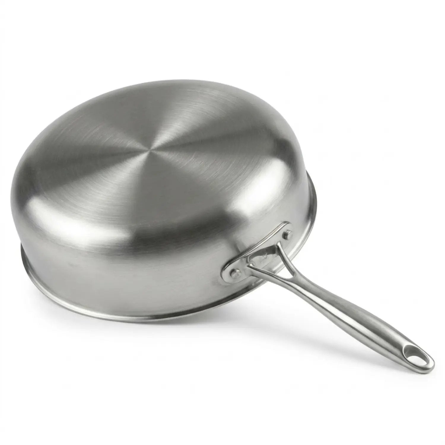 Bratpfanne Edelstahl 24 cm Wabenstruktur Keramikbeschichtung für Induktion