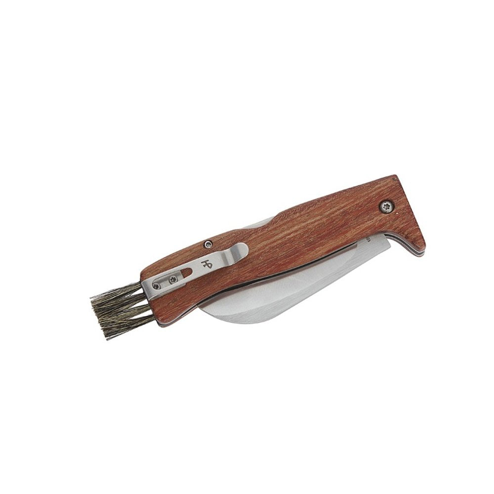 Herbertz Pilzmesser 7,3 cm abgerundete Klinge Buchenholz Bürste Backlock